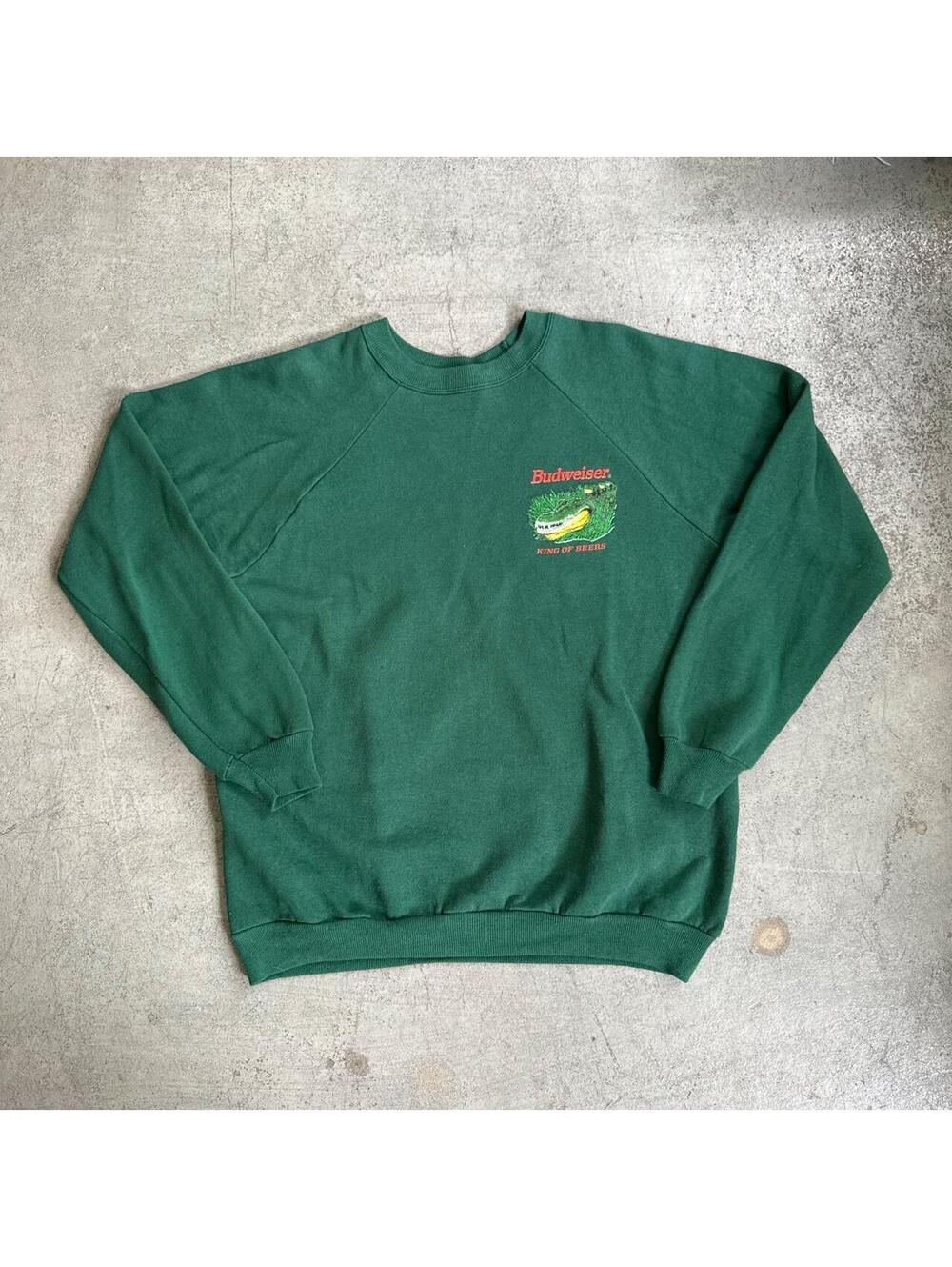 Vintage 90s Budweiser Crocodile  “This Buds for you” Crewneck Sweatshirt - Picture 3 of 5